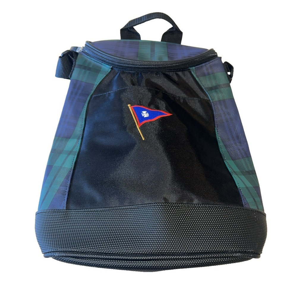 Tartan Plaid and Black Mini Small Backpack with Yacht Flag.‎ For Kids or Adults.